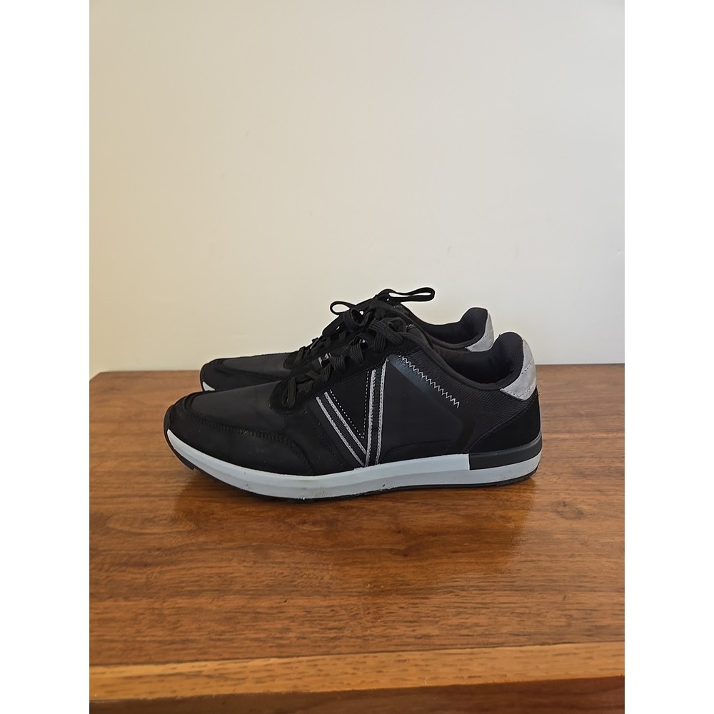 Vionic Bradey Mens Black Leather Sneakers Shoes 13 Comfort Walking Casual